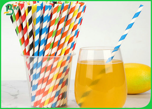 60g 120g  Slitted Straw Paper For Degradable Eco Paper Straws