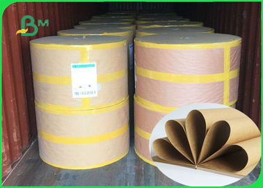 250/300 / 300gsm Baik Kekuatan Permukaan Mengkilap FSC Kraft Paper Roll Untuk Packing