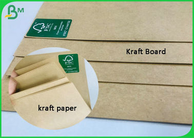 Lembar 40gsm Sampai 400gsm Virgin Craft Paper Uncoated Brown Kraft Board Untuk Kotak Atau Tas