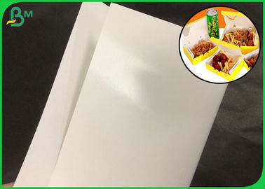 Sertifikasi FDA 300G Kertas Kotak Makan Siang Warna Putih Untuk Kotak Kertas