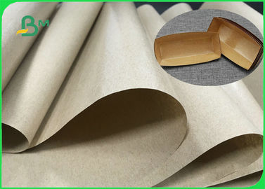 FDA FSC Natural PE Coated Brown Kraft Paper Untuk Street Food Packaging Box Plat