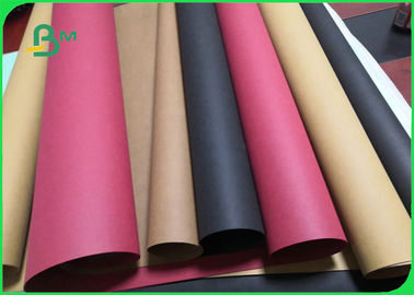 Merah Hitam Warna Waterproof Kraft Paper Fabric Roll Untuk Storage Bag Lebar 150cm