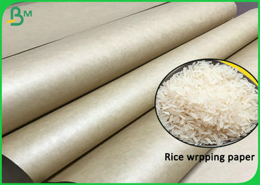 Hard Burst Strength Rice Wrapping 80G 90G Brown Roll Kraft Papel Tanpa Lapisan