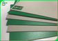 Durable 1.5mm 1.8mm Daur Ulang Green Mounted Grey Paper Cardboard Sheets 70 * 100cm