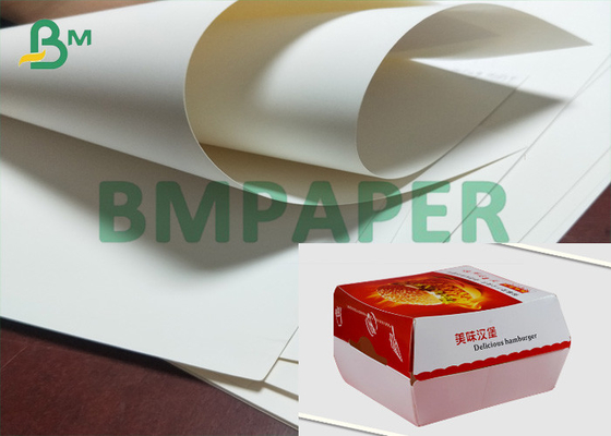 37'' × 25'' 210 gsm Food Grade Grease Resistant White Board Untuk Burger Sheets