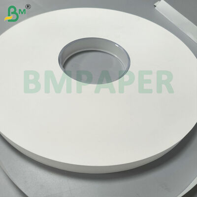 Gulungan Terbelah Kertas Kraft Putih Untuk Pengemasan Sedotan 24gsm 35mm Gulungan