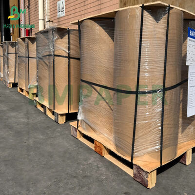 Kelas Makanan 40+9 Polycoated Brown Kraft Paper Untuk Membungkus Perlengkapan Makan 800mm 900mm