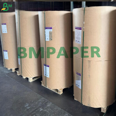 Makanan Aman Yogurt Tutup Lapisan Kertas 43 / 45gsm Anti-Crack Bleached Kraft