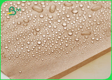 Disetujui FDA Kertas Dilapisi Plastik Dengan Waterproof 70g 80g 170g Natural Brown