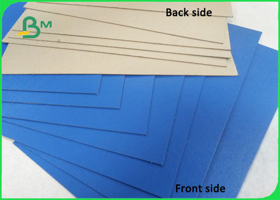 Folders Blue Painting Paper Folders Paperboard With Gray Back 1.0mm