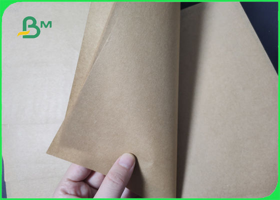 Wood Pulp 40gsm Food Grade Brown Kraft Paper Untuk Kemasan Tidak beracun