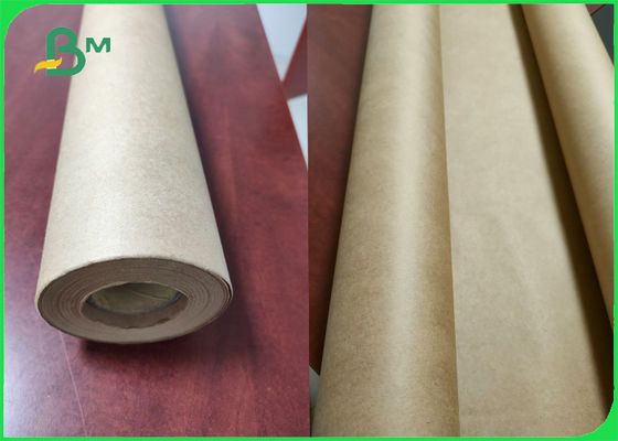 40gsm Pure Kraft Paper Rolls 30 &quot;X 150ft Brown Recycled Paper Untuk Pembungkus