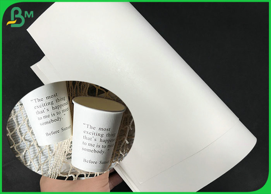tahan air 200gsm + 15g PE dilapisi White Cup Paper Rolls untuk cangkir kopi food grade