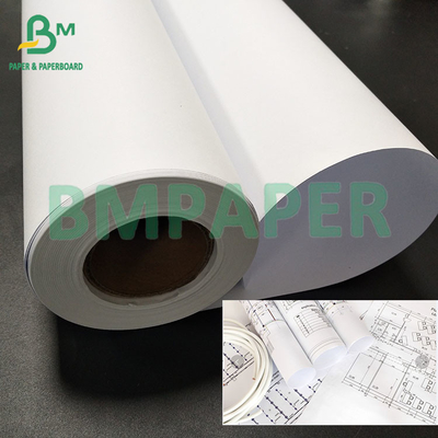 20LB Pencetakan Benar-benar Putih Bond CAD Plotter Paper Kertas Teknik 12inchs 46m