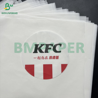 38gm 50gm Putih Greaseproof Kraft Paper Untuk Basket Liner Kit 5 Kit 7