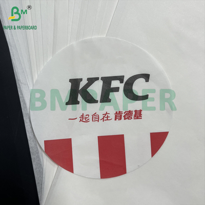 38gm 50gm Putih Greaseproof Kraft Paper Untuk Basket Liner Kit 5 Kit 7