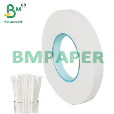 25mm x 1000m Food Grade Wrapping Straws Kertas Putih Dengan Jumbo Roll 28g