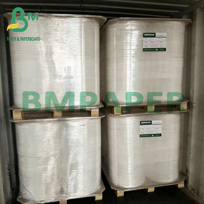 25mm x 1000m Food Grade Wrapping Straws Kertas Putih Dengan Jumbo Roll 28g