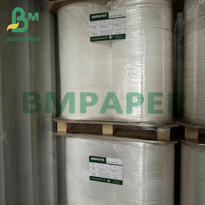 25mm x 1000m Food Grade Wrapping Straws Kertas Putih Dengan Jumbo Roll 28g