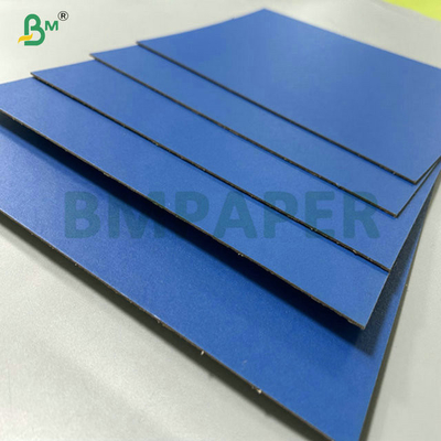 640 x 900mm 1mm 2mm Daur Ulang Blue Card Board Grey Back Untuk Folder Kertas
