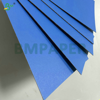 640 x 900mm 1mm 2mm Daur Ulang Blue Card Board Grey Back Untuk Folder Kertas