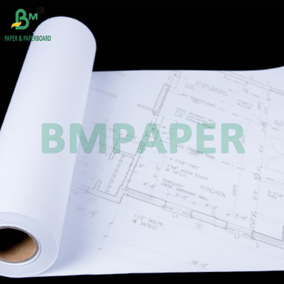 80GSM Plotter Bond Paper Rolls Untuk Gambar Arsitektur 841mm x 50m 2' Inti