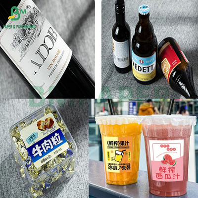 65gsm Putih Glossy High Wet Strength Paper Untuk Membuat Label Botol Bir 65 x 95cm