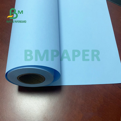 Permukaan halus 20lb 18'' 24' 'Kertas cetak biru sisi ganda untuk printer inkjet format luas