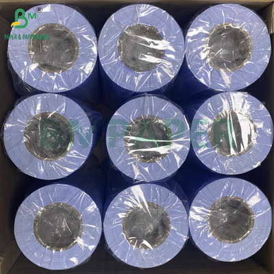 80gm Ungu Biru Digital Paper CAD Plotter Rolls Satu sisi Putih 610mm X 50m 2 inci Inti
