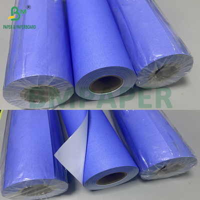 80gm Ungu Biru Digital Paper CAD Plotter Rolls Satu sisi Putih 610mm X 50m 2 inci Inti
