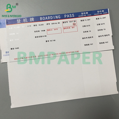 175GSM Kartu Putih Blank Termal Paper Doule Side Printing Untuk Boarding Pass