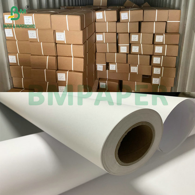 Tidak dilapisi Putih 20lb CAD Bond Paper Untuk Inkjet Printing 36 &quot;X 300&quot; 3 Rolls Per Carton