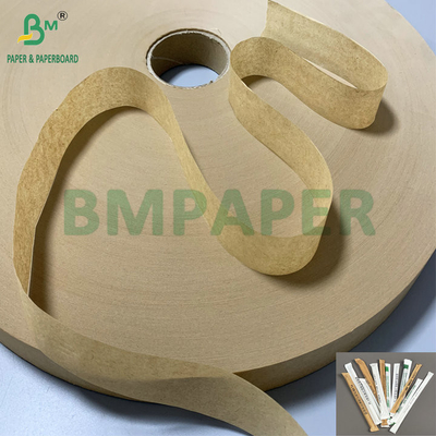 Memotong Ukuran Kecil 30mm 32mm 24gsm 28gsm Brown Kraft Wrapping Paper Untuk Pengemasan Jerami