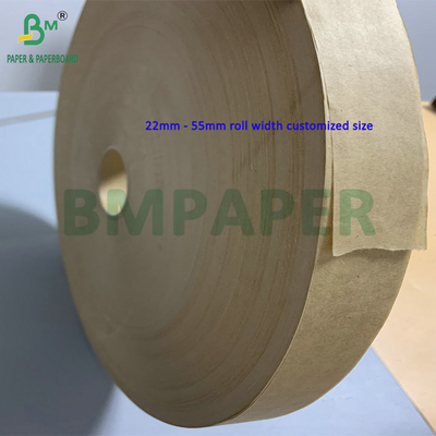 Memotong Ukuran Kecil 30mm 32mm 24gsm 28gsm Brown Kraft Wrapping Paper Untuk Pengemasan Jerami