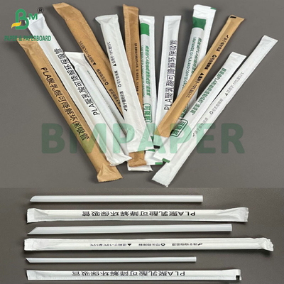 Memotong Ukuran Kecil 30mm 32mm 24gsm 28gsm Brown Kraft Wrapping Paper Untuk Pengemasan Jerami