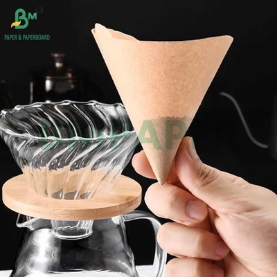 Kertas Filter Kopi Brown alami yang tidak dicelupkan Biodegradable suhu tinggi