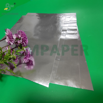 68gm 70gm Perak Metallized Wet Strength Paper Untuk Label leher bir 700mm