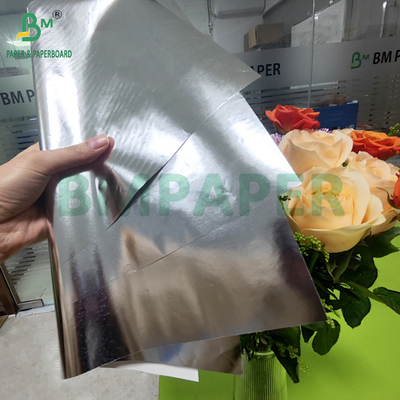 68gm 70gm Perak Metallized Wet Strength Paper Untuk Label leher bir 700mm