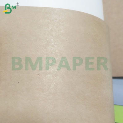 190gm+15gm Makanan Aman PE Lapisan Virgin Pulp Brown Bowl Sheets