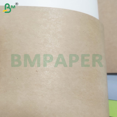 190gm+15gm Makanan Aman PE Lapisan Virgin Pulp Brown Bowl Sheets