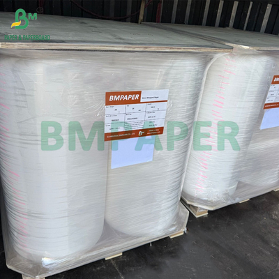 24gsm 28gsm Kertas bungkus putih biasa untuk sedotan minum 44MM 53MM Food Grade