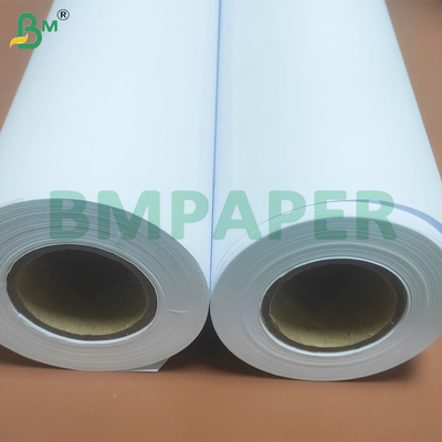 80 GSM Keakuratan Tinggi Anti Curl CAD Plotter Paper Rolls Lebar 614mm
