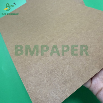 0.55mm 0.60mm Dark Brown Washed Kraft Paper Rolls Untuk Jeans Label 150cm X 100m