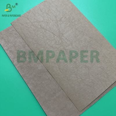 0.55mm 0.60mm Dark Brown Washed Kraft Paper Rolls Untuk Jeans Label 150cm X 100m