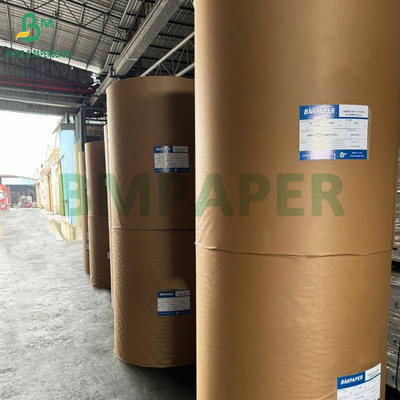 50g Ribbed Brown Kraft Wrapping Paper Untuk Kantong Biji Kopi 750mm 1 Sisi Glossy