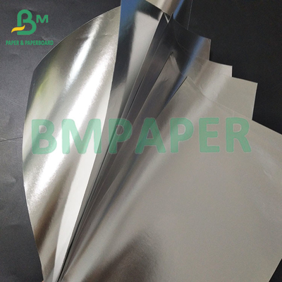70gm Waterproof Perak Aluminium Metallized Paper Untuk Wet Kekuatan Label Bir