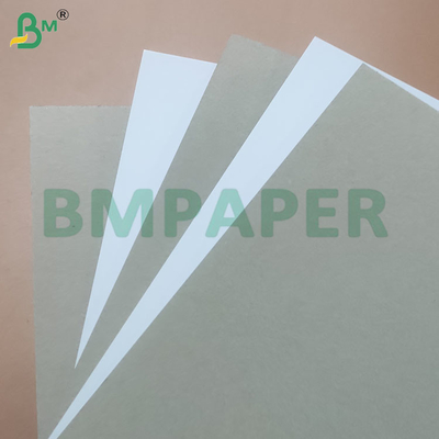 300gm Pulp Daur Ulang 700*1000mm Lapisan Kertas Belakang Berlapis Putih Abu-abu