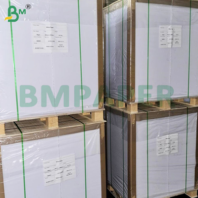 300gm Pulp Daur Ulang 700*1000mm Lapisan Kertas Belakang Berlapis Putih Abu-abu