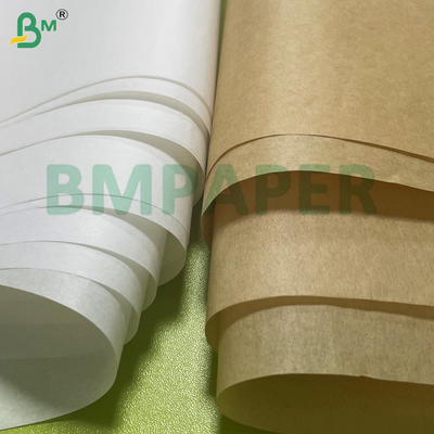 38-50gm Kertas tahan lemak untuk kemasan makanan berlemak Pilihan coklat & putih Kit 3-8, tahan kelembaban Daur ulang