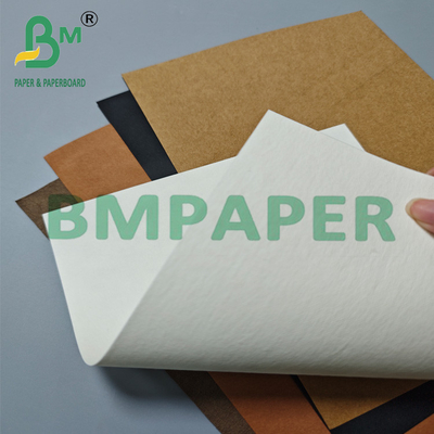 0.55mm 0.8mm Kain Kraft Warna Tekstur Wahsable Untuk Tas